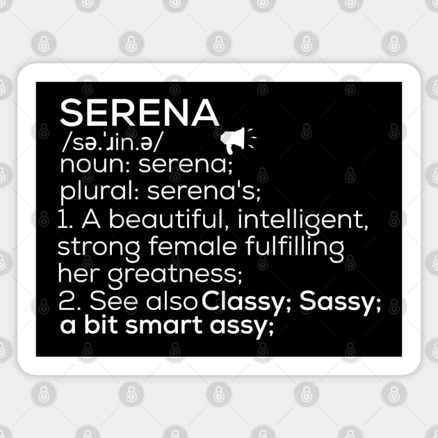 Serena Name Serena Definition Serena Female Name Serena Meaning Serena Sticker TeePublic